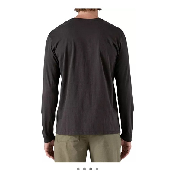 Patagonia Men's Medium Glider Long Sleeve T-Shirt Ink Black NWT Crewneck Cotton - Picture 4 of 10